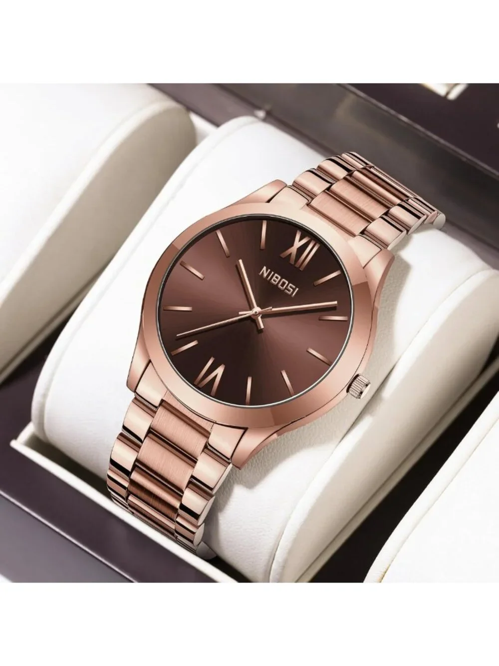 Stylish Men's Analog Quartz Watch - Waterproof Stainless Steel, Minimalist